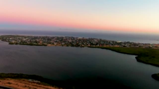 SAN CARLOS BCS MEXICO-2022: Coastal Town and Lagoon at Dusk
