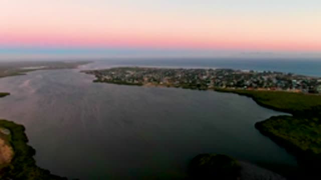SAN CARLOS BCS MEXICO-2022: Lagoon and Coastal Town at Dusk