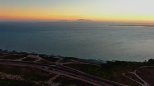 SAN CARLOS BCS MEXICO-2022: Coastal Road at Sunset with Ocean View
