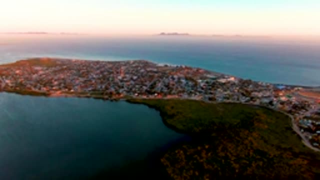 SAN CARLOS BCS MEXICO-2022: Dawn Light over Coastal Town and Inlet