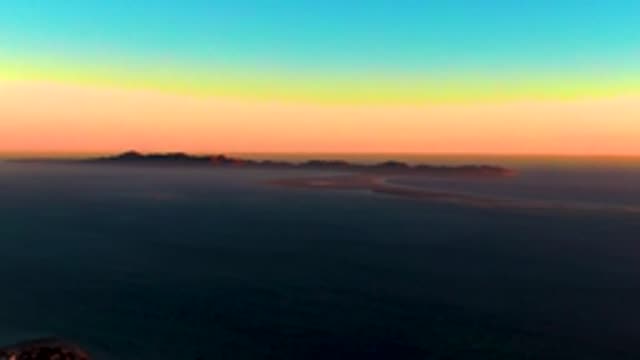 SAN CARLOS BCS MEXICO-2022: Coastal Town Sunset with Fading Sky Gradient
