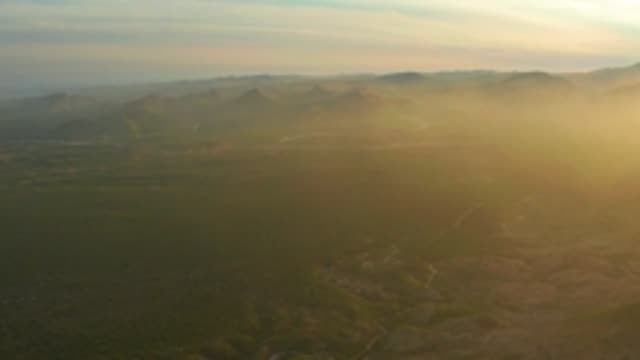 CABO PULMO LOS CABOS BCS MEXICO-2022: Golden Light Over Mountain Valley and Fields