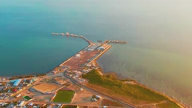 SAN CARLOS BCS MEXICO-2022: Coastal Pier and Harbor Aerial
