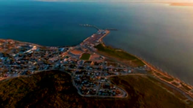 SAN CARLOS BCS MEXICO-2022: Coastal Town and Harbor From Above