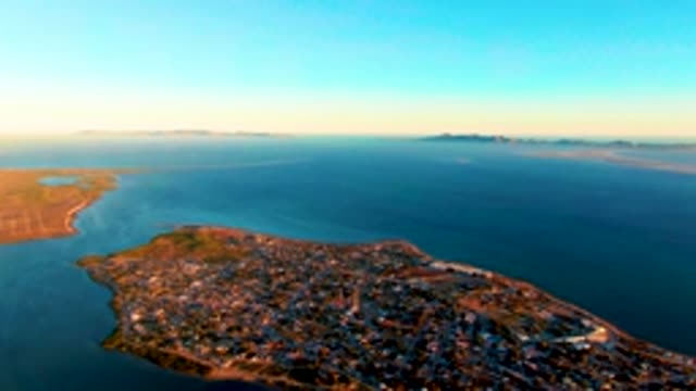 SAN CARLOS BCS MEXICO-2022: Coastal Town on a Peninsula From Above