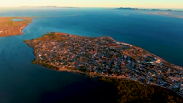 SAN CARLOS BCS MEXICO-2022: Coastal Town on a Peninsula From Above