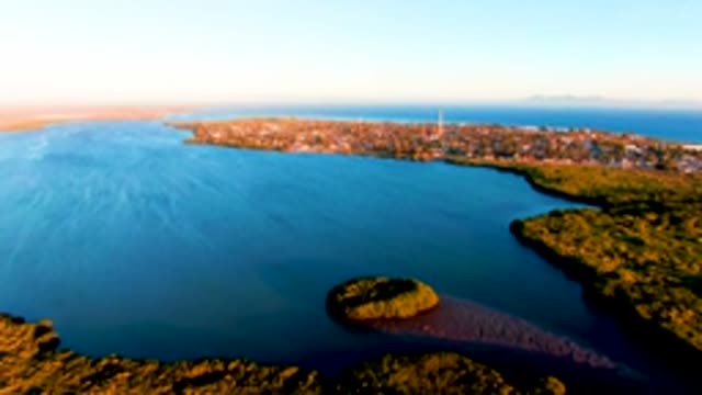 SAN CARLOS BCS MEXICO-2022: Coastal Water and Islands at Sunrise