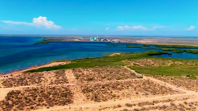 SAN CARLOS BCS MEXICO-2022: Coastal Landscape with Distant Industrial Structure