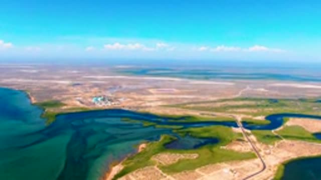 SAN CARLOS BCS MEXICO-2022: Industrial Plant Smoke Emission Over Wetlands