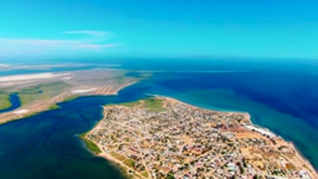 SAN CARLOS BCS MEXICO-2022: Coastal Town on Peninsula with Shifting Sky Tones