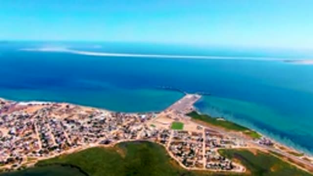 SAN CARLOS BCS MEXICO-2022: Coastal Town with Pier and Ocean