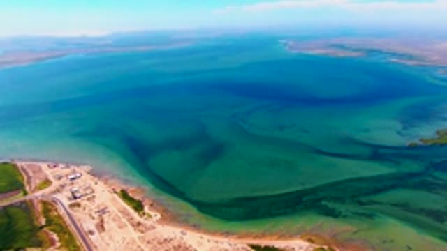 SAN CARLOS BCS MEXICO-2022: Reservoir Shoreline with Shifting Water Tones