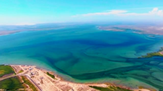 SAN CARLOS BCS MEXICO-2022: Shifting Blue-Green Water and Coastal Shoreline