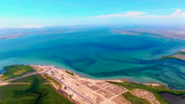 SAN CARLOS BCS MEXICO-2022: Coastal Development and Turquoise Ocean Waters