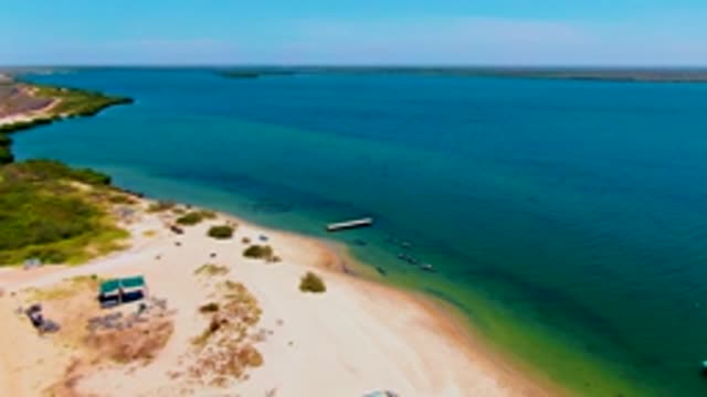 SAN CARLOS BCS MEXICO-2022: Sandy Beach with Car Departing