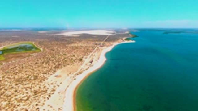 SAN CARLOS BCS MEXICO-2022: Arid Coastal Shoreline with Shifting Water Hues