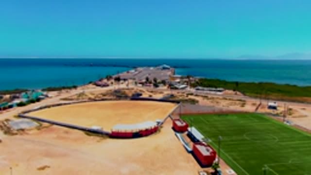 SAN CARLOS BCS MEXICO-2022: Coastal Sports Fields and Sandy Arena Panning
