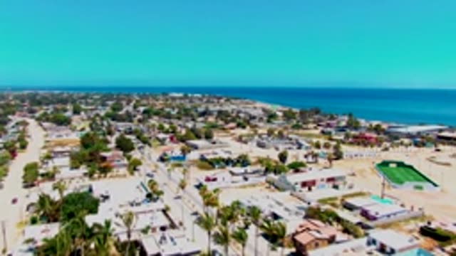 SAN CARLOS BCS MEXICO-2022: Coastal Residential Neighborhood Aerial