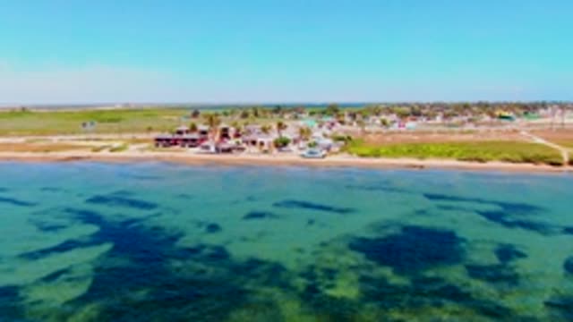 SAN CARLOS BCS MEXICO-2022: Coastal Shoreline with Clear Water and Sandy Beach