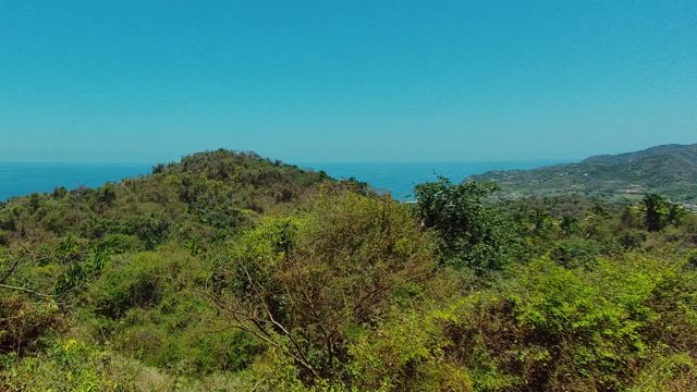 SAN PANCHO NAYARIT MEXICO-2022: Paragliders Soaring Over Coastal Hill and Ocean