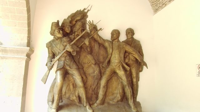 Bronze Historical Relief Sculpture with Inscribed Base