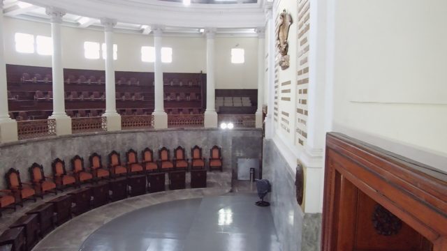 Curved Seating in a Formal Assembly Hall