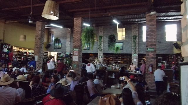 Busy Indoor Social Space with People Moving and Interacting