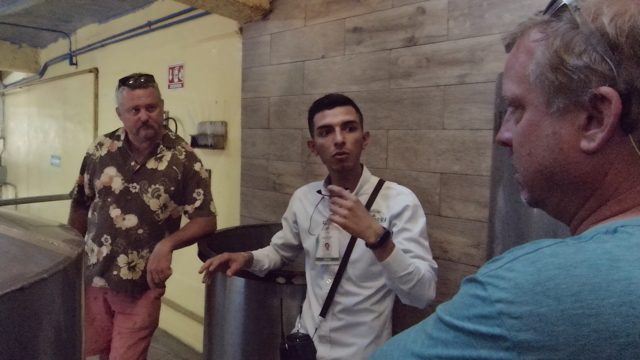 Brewery Guide Explaining Process to Visitors