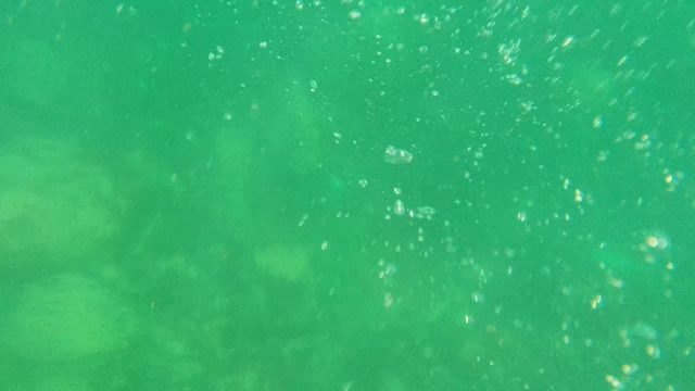 CABO PULMO BCS MEXICO-2022: Underwater Bubbles Rising From Rocky Seabed