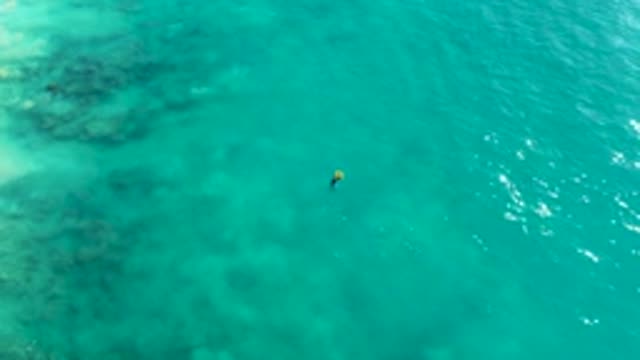 LA FORTUNA EAST CAPE BCS MEXICO-2022: Snorkeler in Clear Turquoise Ocean Water
