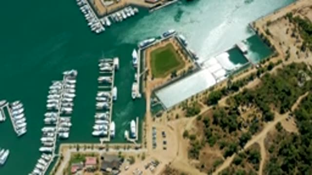 PUERTO LOS CABOS BCS MEXICO-2022: Boats Departing Marina and Vessel Moving in Water