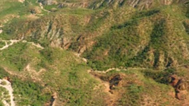 EL SALADO VIEJO LOS CABOS BCS MEXICO-2022: Winding Mountain Road Through Rugged Terrain