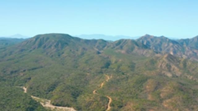 EL SALADO VIEJO LOS CABOS BCS MEXICO-2022: Vehicle Traveling on Winding Mountain Dirt Road