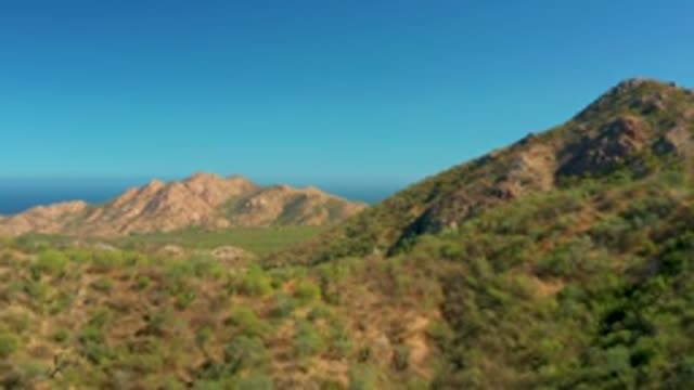 EL SALADO VIEJO LOS CABOS BCS MEXICO-2022: Mountain Valley with Cacti and Ocean View