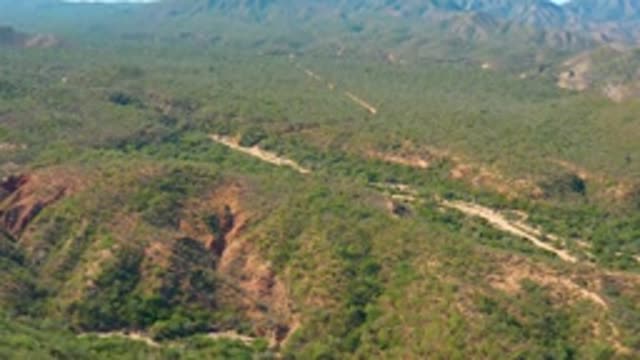 EL SALADO VIEJO LOS CABOS BCS MEXICO-2022: Winding Dirt Road Through Forested Hills