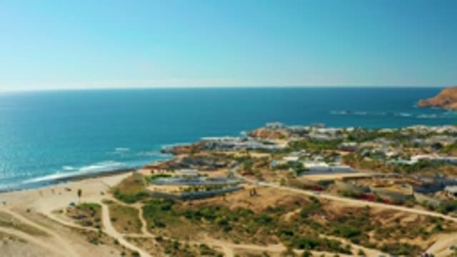 CHILENO BEACH LOS CABOS BCS MEXICO-2022: People Walking Along Coastal Path and Beach