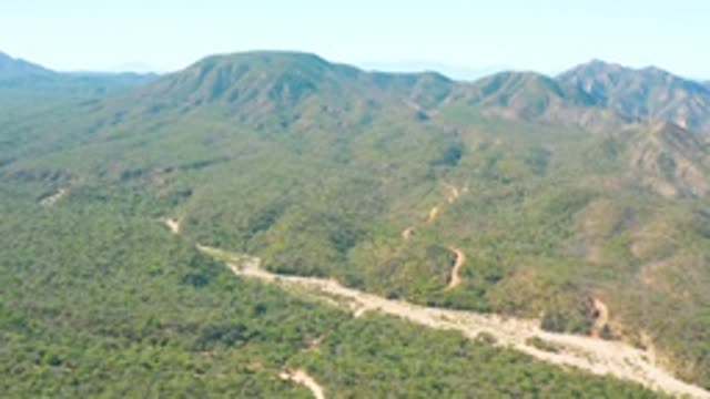 EL SALADO VIEJO LOS CABOS BCS MEXICO-2022: Winding Dry Riverbed in Mountain Valley