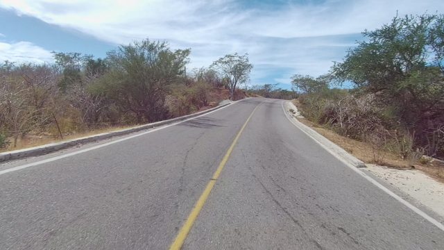 EAST CAPE LOS CABOS BCS MEXICO-2022: Winding Road Through Arid Bushland