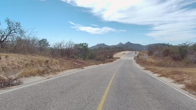 EAST CAPE LOS CABOS BCS MEXICO-2022: Rural Road Through Dry Open Countryside