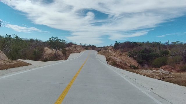 EAST CAPE LOS CABOS BCS MEXICO-2022: Paved Road Winding Through Arid Hills