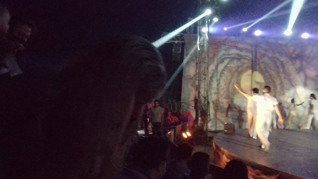SAN JOSE DEL CABO BCS MEXICO-2022: Dancers Perform on Stage with Audience in Foreground