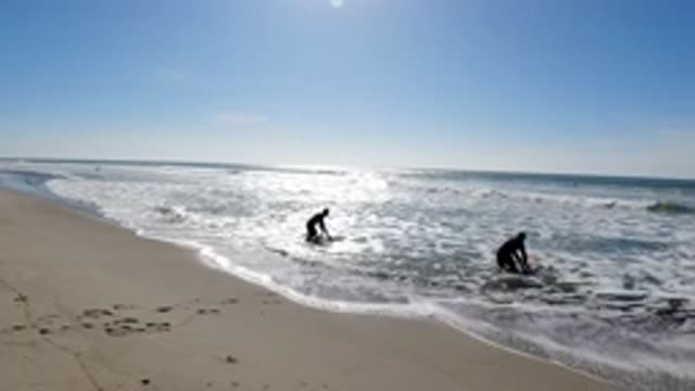 TRESTLES BEACH CALIFORNIA-2019: A Beautiful Day On The Beach With Surfers Doing