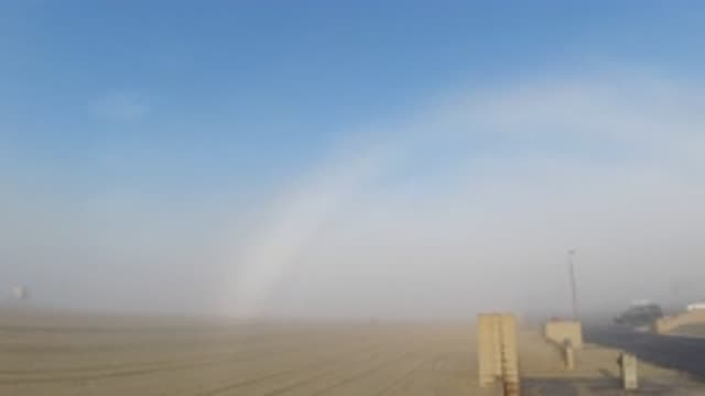 HUNTINGTON BEACH CALIFORNIA-2019: The Rainbow Is Appearing In The Skyline At A