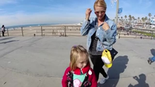 HUNTINGTON BEACH CALIFORNIA-2019: Vacation Time With The Family All Smile And