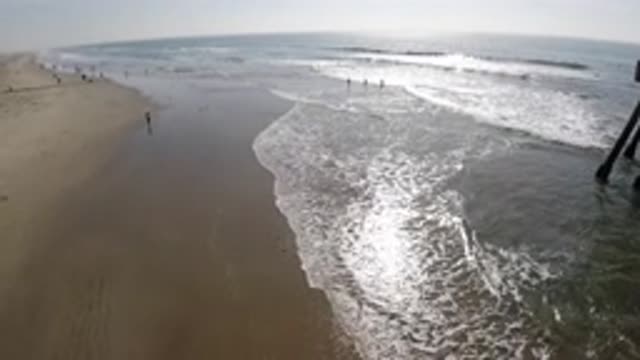 HUNTINGTON BEACH CALIFORNIA-2019: Beautiful Sunny Day On A Beach Not Too Crowded