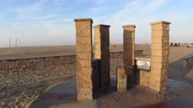 HUNTINGTON BEACH CALIFORNIA-2019: There's A Station Made Of A Bunch Of Pillars