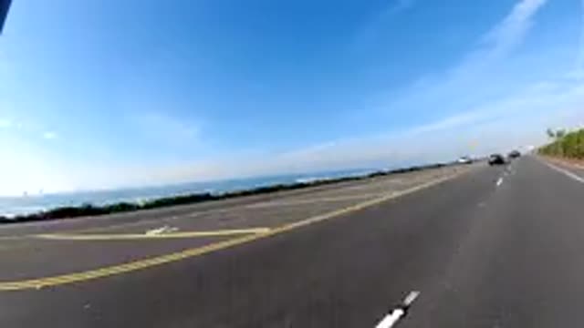HUNTINGTON BEACH CALIFORNIA-2019: Time Lapse of a Busy Public Road in California