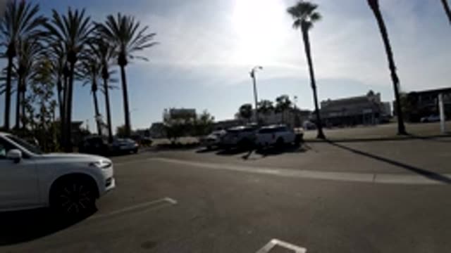 HUNTINGTON BEACH CALIFORNIA-2019: Time Lapse Of Car Parked In A Parking Lot