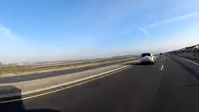 BOLSA CHICA CALIFORNIA-2019: Time Lapse Travel On A Highway With Eventually