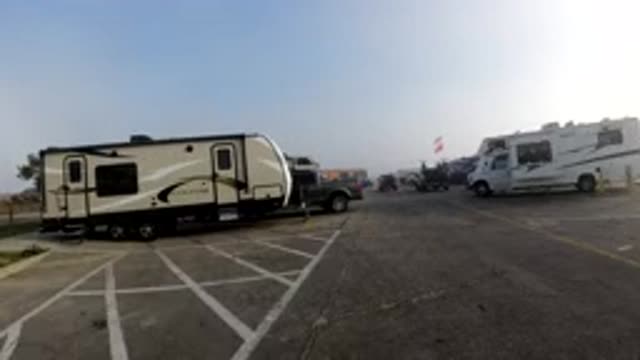 BOLSA CHICA CALIFORNIA-2019: Time Lapse of Trailers in a Park